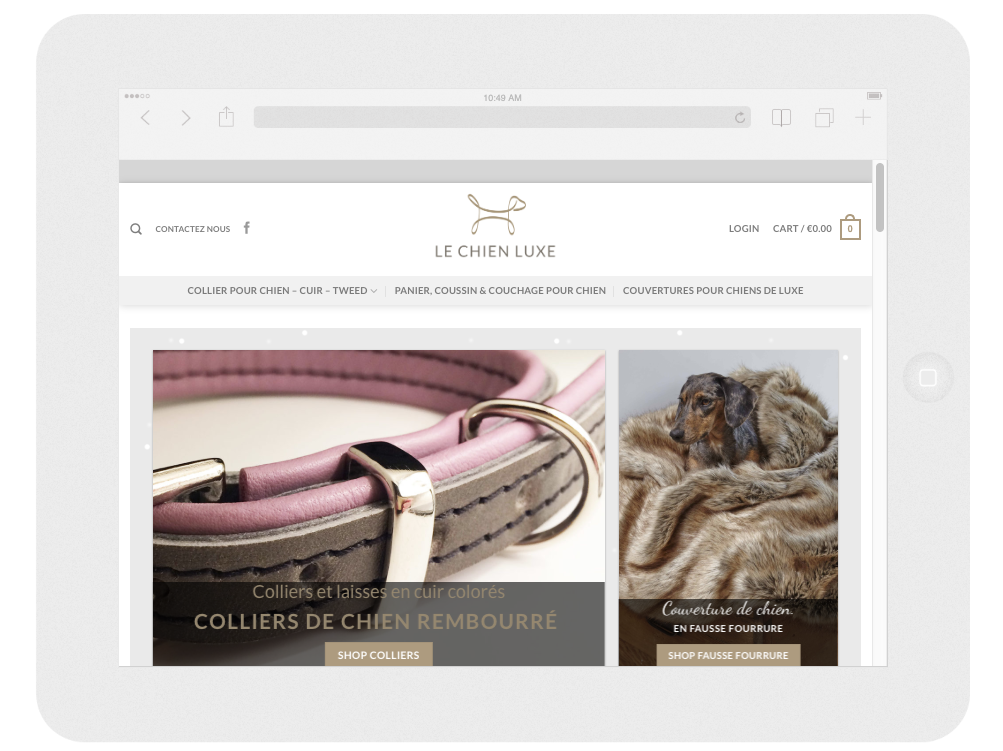 Web designer for Le Chien Luxe
